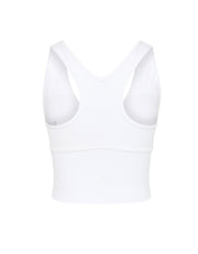 V Elite Crop Top - White