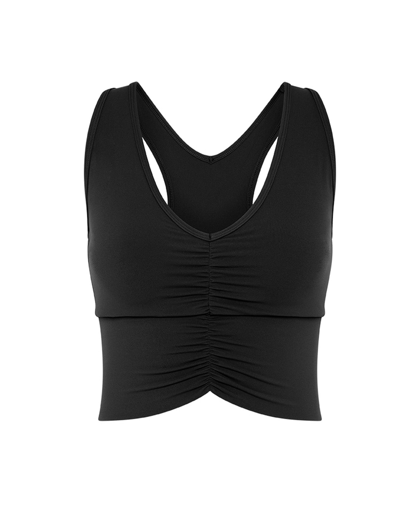 【yo BIOTOP】cropped bare bra top Black 0 ALLWEAR-BRA-TOP-STRAIGHT-FRONT