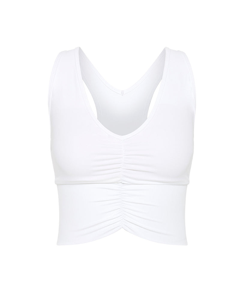 V Elite Crop Top - White